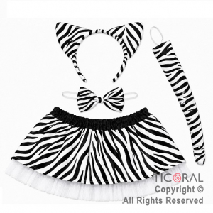 SET CEBRA VINCHA MO�O POLLERA Y COLA